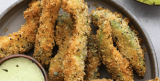 Krokante Knoflook Gebakken Avocado Friet